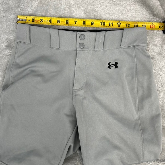 Under Armour Womens Softball Pants Gray Cropped Medium Fit Dry Gear Athletic - Picture 7 of 11